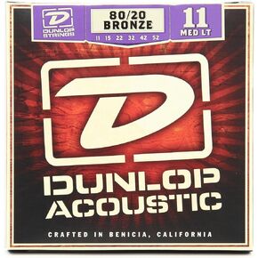 Jim Dunlop DAB26 80/20 Bronze Acoustic Guitar 26 Gauge, Medium G String