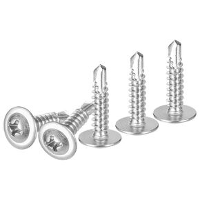 uxcell 150Pcs #8x1-1/2 Phillips Head Self Tapping Screws, 410 Stainless Steel Flat Head High-Strength Quick Tapping Screws Wood Screw for Wood, Metal, Plastic, Silver
