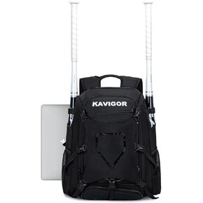 Baseball Bag for Youth and Adult, Softball Backpack with Laptop Compartment and Charge Port