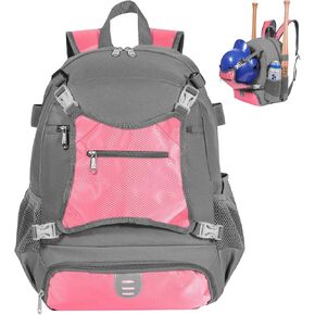 Baseball Bag for Boys and Girls Lightweight Youth Softball Backpack with Shoe Compartment and External Helmet Holder Durable and Waterproof