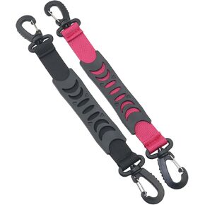 2PCS Skate Carrying Wheel Universal Anti Strangler Skate Carrying Handle Buckle Soft Handle Shopping Bag Carrying Handle Portable Shoe Holder Roller Skate Strap Roller Skate Handle Buckle Black