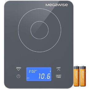 MEGAWISE Pro Coffee Scale,High Precision to 0.005oz, Battery Power Supply, Waterproof Tempered Glass, 4 Weighing Modes, Professional Coffee Brewing Timer
