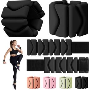 Wrist Weights, Wrist and Ankle Weights for Women, Adjustable 2LB Wearable Silicone Weighted Bangles(1LBs Each), Fits for Yoga, Pilates, Home Gym, Dance, Swimming, Jogging, Cardio, Strength Training, Set of 2