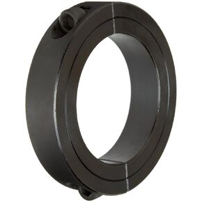 2C-225 Black Oxide Plated Steel Two-Piece Clamping Collar, 2-1/4" Bore Size, 3-1/4" Outside Diameter, 5/16"-24 x 1" Set Screw