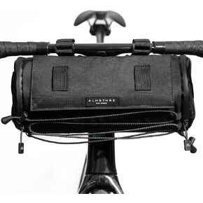 Signature XL Bar Bag – Midnight Black | Hard-Shell Bike Handlebar Bag with Waterproof Zippers & Adjustable Straps | Lightweight Bicycle Handlebar Bag, Compatible with Road, Gravel & MTB Bikes