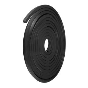 METALLIXITY Solid Rubber Strips (196.85"L x 0.39"W x 0.39"T) 1Pcs, Rubber Neoprene Sheet Rolls - for DIY Gasket Sealing Padding Reduce Vibration Mat, Black