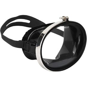 Diving Mask Scuba Diving Goggles, HD Antifog Diving Goggles for Swimming and Snorkeling, PVC Face Cover Oval Shape Swimming Mask with Tempered Glass Lens for Men and Women