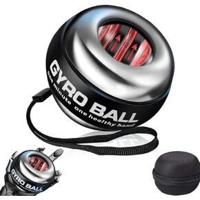 Power Wrist Gyro Ball, Auto-Start Power Gyro Ball, Gyro Ball Wrist Exerciser with LED Light, Strengthener and Forearm Gyro Ball Wrist Exerciser, Gyro Ball for Strengthen Arms,Fingers