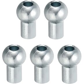 PATIKIL Cable Ball Stopper, 5pcs Gym Machine Accessories for 5mm Cable Fitness Equipment Wire Rope Port Joint Replacement Parts for Home Gym Machine, Silver