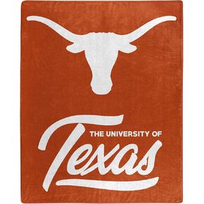 Northwest NCAA Texas Longhorns Unisex-Adult Raschel Throw Blanket, 50" x 60", Signature
