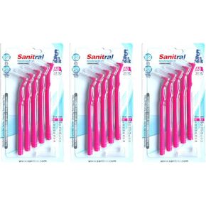 Angle Interdental Brushes (0.4 mm - Size 0), Angled Toothbrush for Cleaning Teeth - Excellent Access Between Teeth - Pink (3 x 5 pieces) 15 pieces