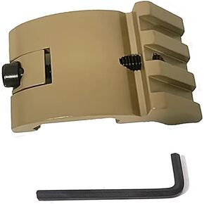 HWZ Ultra Low Profile Offset Picatinny Mount 45 Degree 20mm Side FDE DE Dark Earth for Red Dot Flashlights