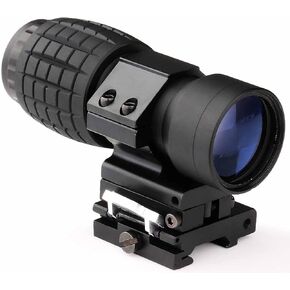 3X Magnifier Scope Sight Flip to Side Quick Detach Compatible with 20mm Picatinny Weaver Rail