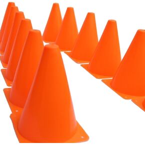 Fun Express Orange Traffic Cones - Set of 12 - VBS Vacation Bible School Supplies/Decor - Great for Kids Sports, Games and Toys