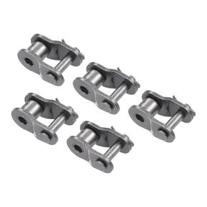 5pcs #50 Chain Offset Half Link Roller - [5/8 Inch Pitch] Carbon Steel Split Links for Machines Equipment 10A Chain Use | 5.08mm Pin