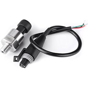 GOTOTOP 30 Psi Pressure Transducer Pressure Sensor Pressure Transducer Sender Sensor for Oil Fuel Air Water, 1/8" NPT Thread Stainless Steel