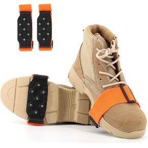 Mid-Sole Ice Cleats for Walking on Snow and Ice, Non Slip Ice Cleats Snow Traction Cleats Crampon, Ice Snow Grippers Spikes for Shoes and Boots