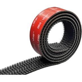 3M Dual Lock SJ3870, 1 Adhesive Strip for Automotive Fastening, Dashcam, Go Pro, Toll Payment Support, Snap Closure, Highly Adhesive Product, Black (1 inch x 3.28 feet)