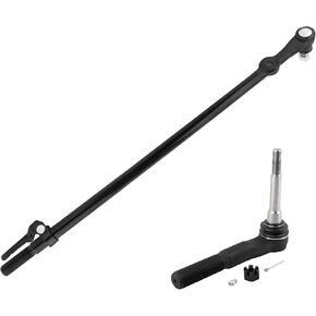 2Pcs Suspension Front Center Drag Link + Outer Tie Rod End Link Kit Fit For Ford F-250 F-350 Super Duty 2005 2006 2007 2008 2009 2010 2011 2012 2013-2016 4WD Truck Replace# DS80749 DS300008