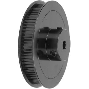 Synchronous Wheel 80 Teeth GT2 Alloy Steel Flange Timing Belt Pulley 5mm Bore for 3D Printer CNC Lathe 6mm Width Belt(Black)