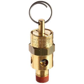 Control Devices ST2512-1A250 ST Series Brass Soft Seat ASME Safety Valve, 250 psi Set Pressure, 1/8 Male NPT
