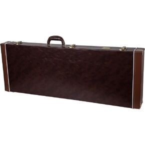 Crossrock Electric Guitar Case fits PRS SE standard solid body guitar, Rectangular, Vintage Brown (CRW620PRSEBR-R)