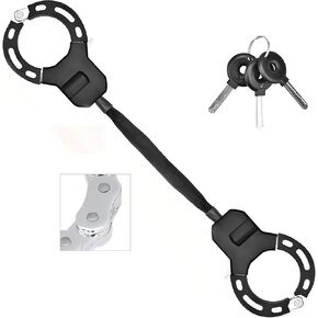 Anti-Theft Electric Scooter Lock with Nylon Sleeve, 3 Keys, Key Lock, Heavy Duty, Anti-Scratch, Chain Lock for Scooters, 55.5 cm, Black