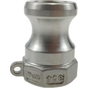 Universal Cam and Groove Adapter FNPT 1/2" to Camlock Plug Male 1/2" SS304 Stainless Steel (1/2")