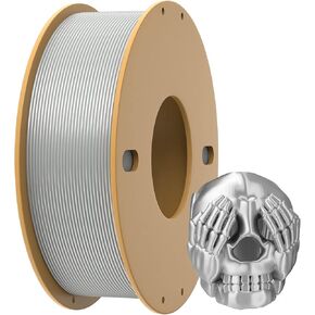 PLA+ 3D Printer Filament 1.75mm No Tangle, Neatly Wound Filament Net Weight 250g Spool, PLA Pro Plus,Silk Silver