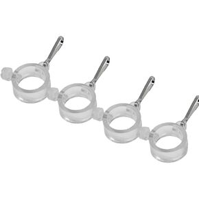 4PCS Adjustable Plastic Flag Pole Ring，Rotating Anti Winding Flag Mounting Ring，with Fixed Hook Anti Wrap，Flagpole Mounting Rings，for Various Outdoor Team Seasonal Flag，for Diameter Flagpole