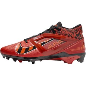 Nike Alpha Menace 4 Pro NRG Football Cleats (FQ3984-600, Picante Red/Bright Mandarin/Dragon Red/Black) Size 11.5