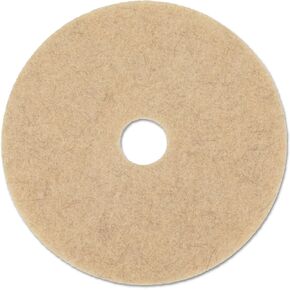 Boardwalk BWK4019NHE 19 in. Diameter Natural Hog Hair Burnishing Floor Pads - Beige (5/Carton)
