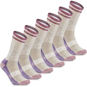MERIWOOL 3 Pairs Merino Wool Midweight Hiking Crew Socks for Men and Women with Snug Calves –Moisture-Wicking Cushioned Socks
