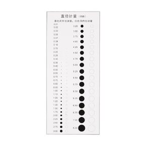 HARFINGTON High Precision SEC Size Estimation Chart Transparency Flaw Detection Film Ruler for Diameter Defects Measuring