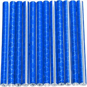 HARFINGTON 12pcs Bike Reflective Spoke Skins 0.2" Plastic Bicycle Spoke Reflectors Spoke Covers Trim Wrap Wheel 360°Visibility for Road Mountain Bike Motorcycles Decoration, Blue