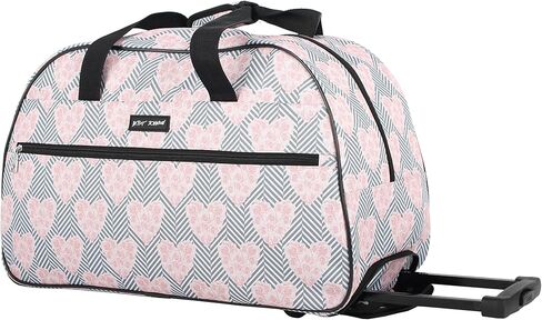 Betsey Johnson Designer Carry On Luggage Collection - Lightweight Pattern 22 Inch Duffel Bag- Weekender Overnight Business Travel Suitcase with 2- Rolling Spinner Wheels (Skull Party) in Kuwait