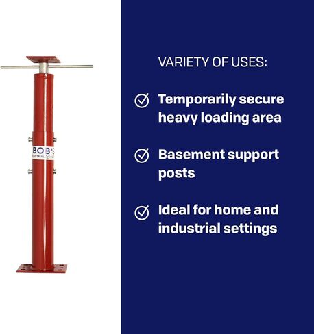 BISupply Basement Floor Jack 19" - 36" Adjustable Support Beam House Jack Post - Floor Lifting Joist Beam Brace for Cellar Ceiling 9700 lbs Max Capacity Screw Pole Jack - 4 Pack in Saudi Arabia