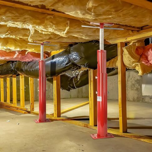 BISupply Basement Floor Jack 19" - 36" Adjustable Support Beam House Jack Post - Floor Lifting Joist Beam Brace for Cellar Ceiling 9700 lbs Max Capacity Screw Pole Jack - 4 Pack in Saudi Arabia