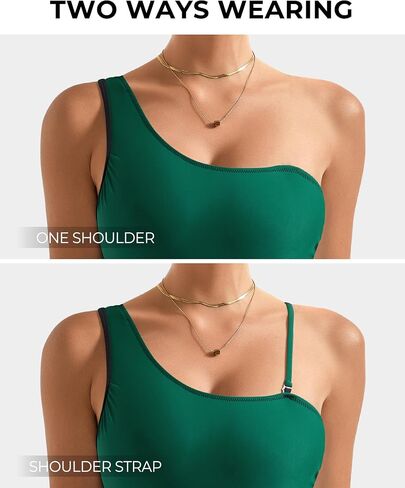 SUUKSESS Women Mesh One Shoulder One Piece Swimsuit Tummy Control Bathing Suit in Saudi Arabia
