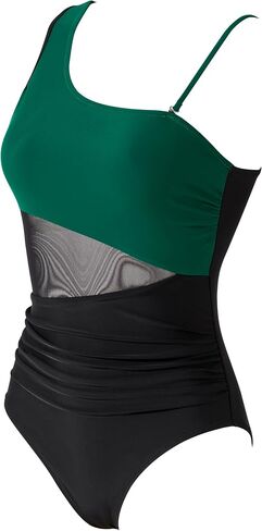 SUUKSESS Women Mesh One Shoulder One Piece Swimsuit Tummy Control Bathing Suit in Saudi Arabia