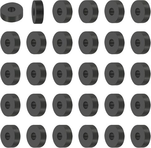 PATIKIL Multi Purpose Rubber Spacer, 30Pcs 7mm ID x 13mm OD x 6mm T Neoprene Round Anti-Vibration Isolation Pads Isolator Rubber Bushings Spacer Washer for HVAC Bolts Car Accessories in Saudi Arabia
