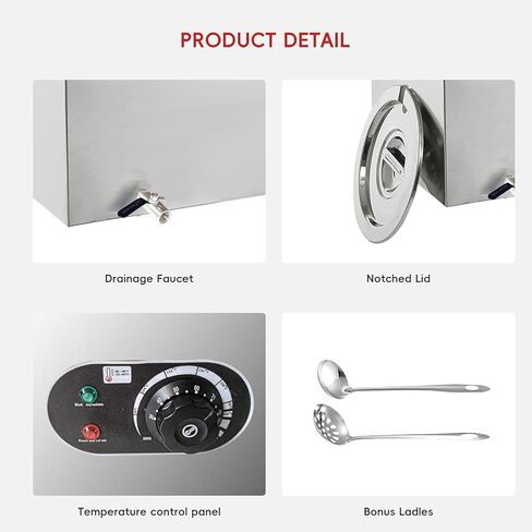 الطعام الدافئ 2 × 7.4QT 86-185 درجة فهرنهايت الحساء التجاري أكثر دفئا ، طاولة البخار محطة كهربائية أكثر دفئا in Kuwait