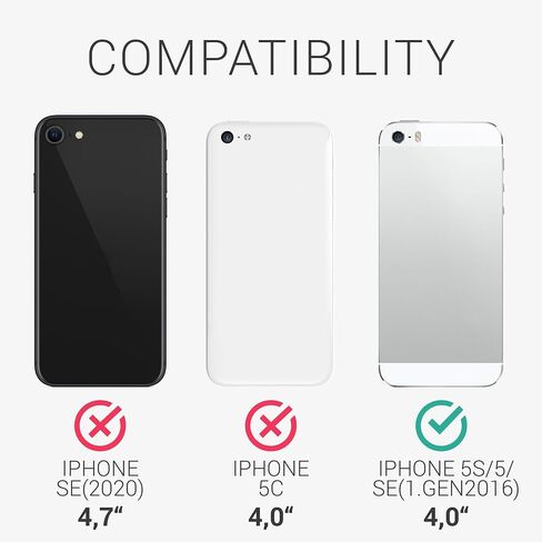 حافظة kwmobile متوافقة مع هاتف Apple iPhone SE (1.Gen 2016) / iPhone 5 / iPhone 5S - غطاء هاتف من السيليكون TPU مع لمسة نهائية ناعمة - أزرق محيطي in Saudi Arabia
