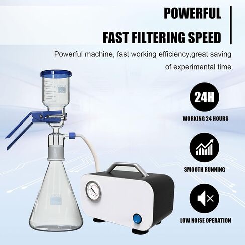 Lab Diaphragm Vacuum Pump VP-10L Portable Mini Oilless Vacuum Pump with Rubber Tube Oil Free 10L/min for Industrial Lab Vacuum Filtration Negative Pressure 110V-220V in Saudi Arabia