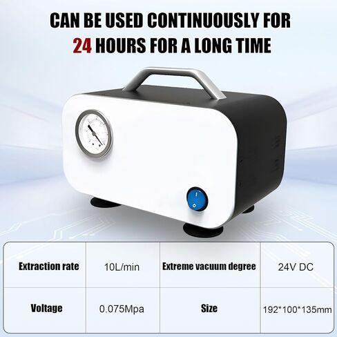 Lab Diaphragm Vacuum Pump VP-10L Portable Mini Oilless Vacuum Pump with Rubber Tube Oil Free 10L/min for Industrial Lab Vacuum Filtration Negative Pressure 110V-220V in Saudi Arabia