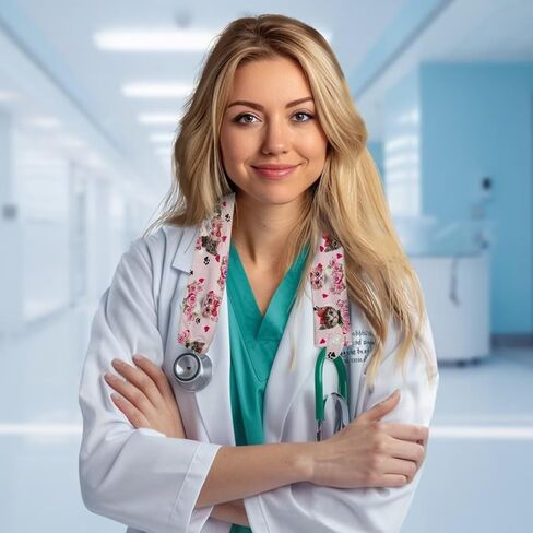 Rose Stethoscope Cover Cat Print Stethoscope Accessories 2 Pack Stethoscope Cover Sleeve Stretchy Stethoscope Protective Cover for Nurses Doctors Valentines Day Gift in Saudi Arabia