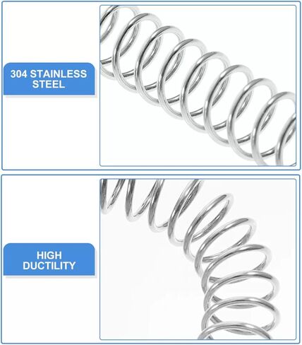 10 أجزاء من الينابيع ضغط الفولاذ المقاوم للصدأ ، قطر السلك 0.8 مم ، 6 مم OD ، طول 15 مم in Kuwait