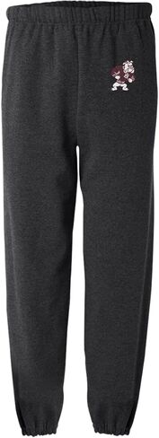 LOGOVISION Mens Jogger Sweatpants Collegiate School Logo Charcoal Heather Collection in Kuwait
