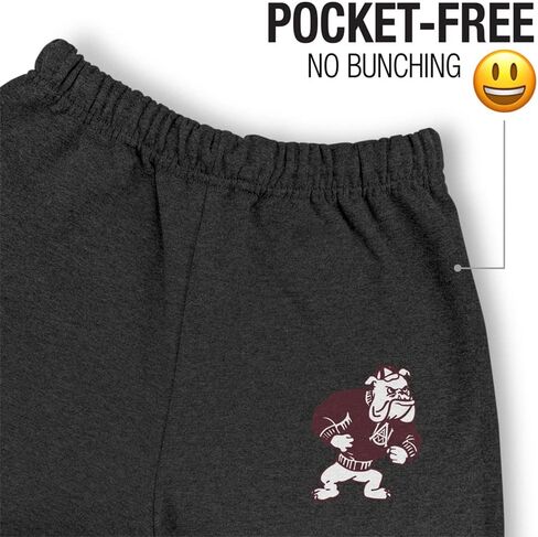 LOGOVISION Mens Jogger Sweatpants Collegiate School Logo Charcoal Heather Collection in Kuwait