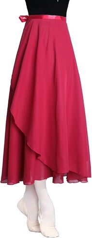 Women Ballet Wrap Skirt Long Sheer Dance Skirts in Kuwait